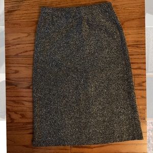 Black and grey boucle skirt